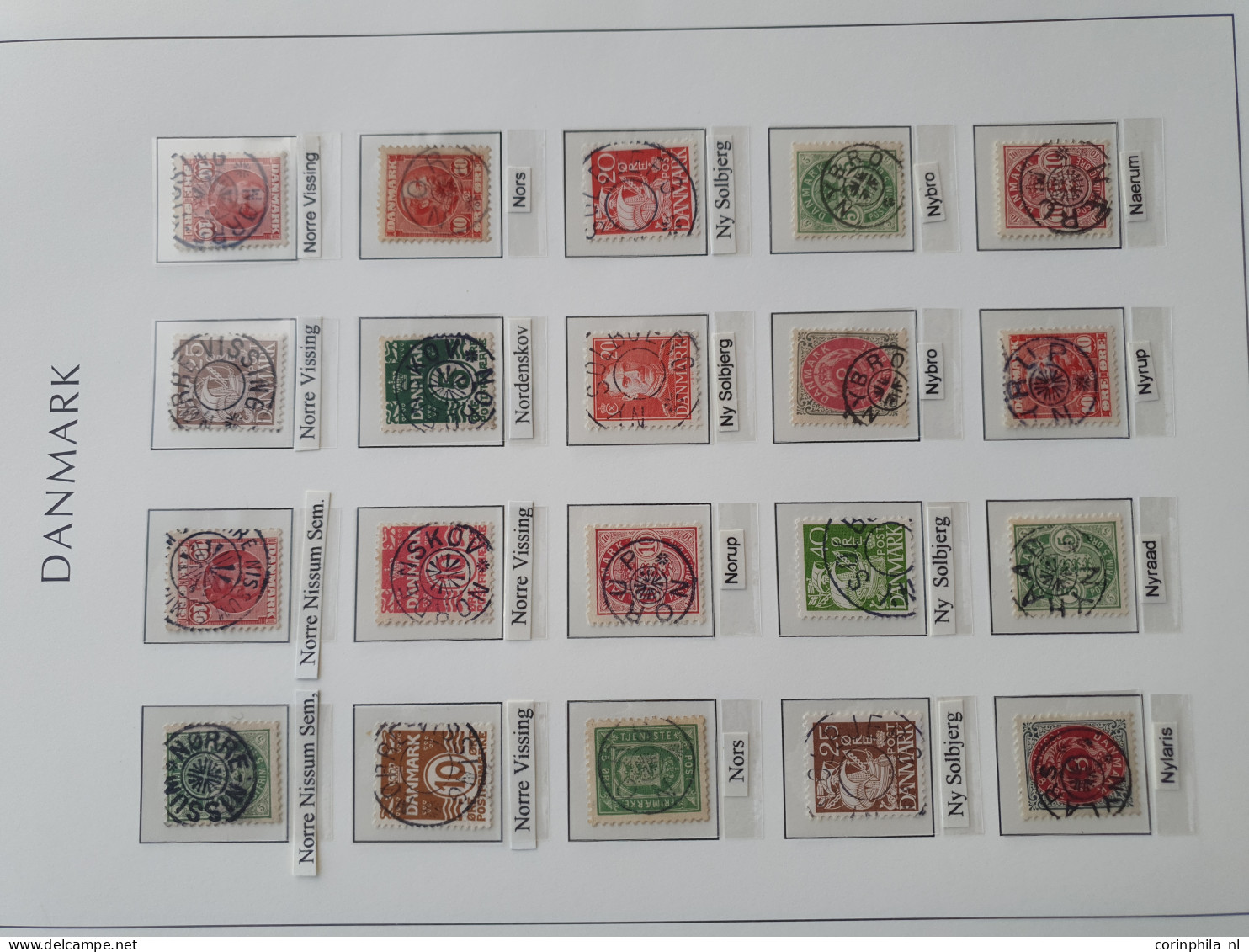 1874/1940, Star cancellations (Stjernestempler), comprehensive and advanced collection with ca.3200 stamps/fragments, 42