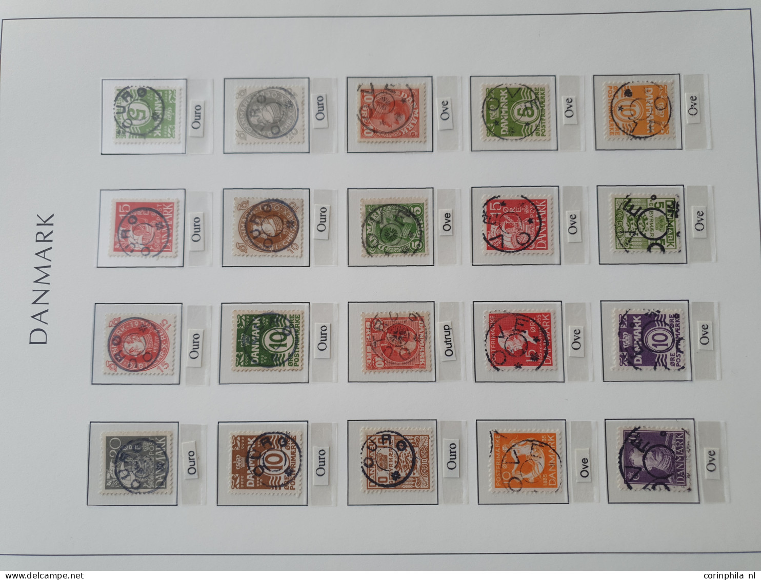 1874/1940, Star cancellations (Stjernestempler), comprehensive and advanced collection with ca.3200 stamps/fragments, 42