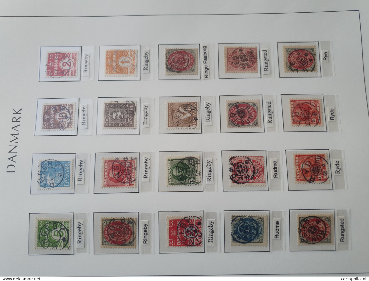 1874/1940, Star cancellations (Stjernestempler), comprehensive and advanced collection with ca.3200 stamps/fragments, 42