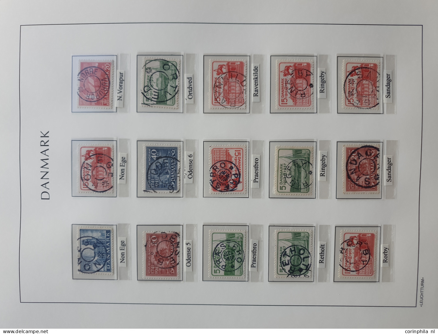 1874/1940, Star cancellations (Stjernestempler), comprehensive and advanced collection with ca.3200 stamps/fragments, 42