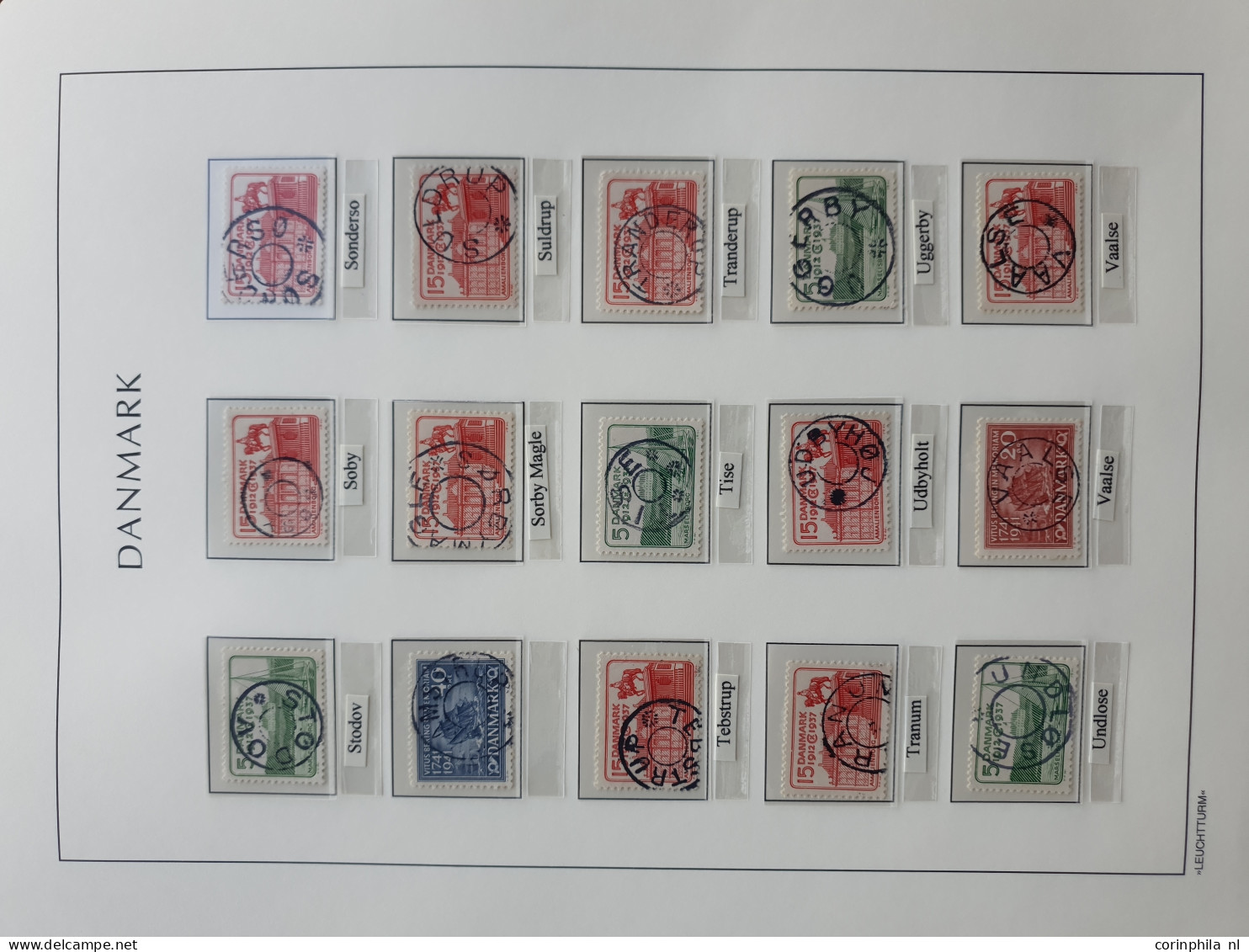 1874/1940, Star cancellations (Stjernestempler), comprehensive and advanced collection with ca.3200 stamps/fragments, 42