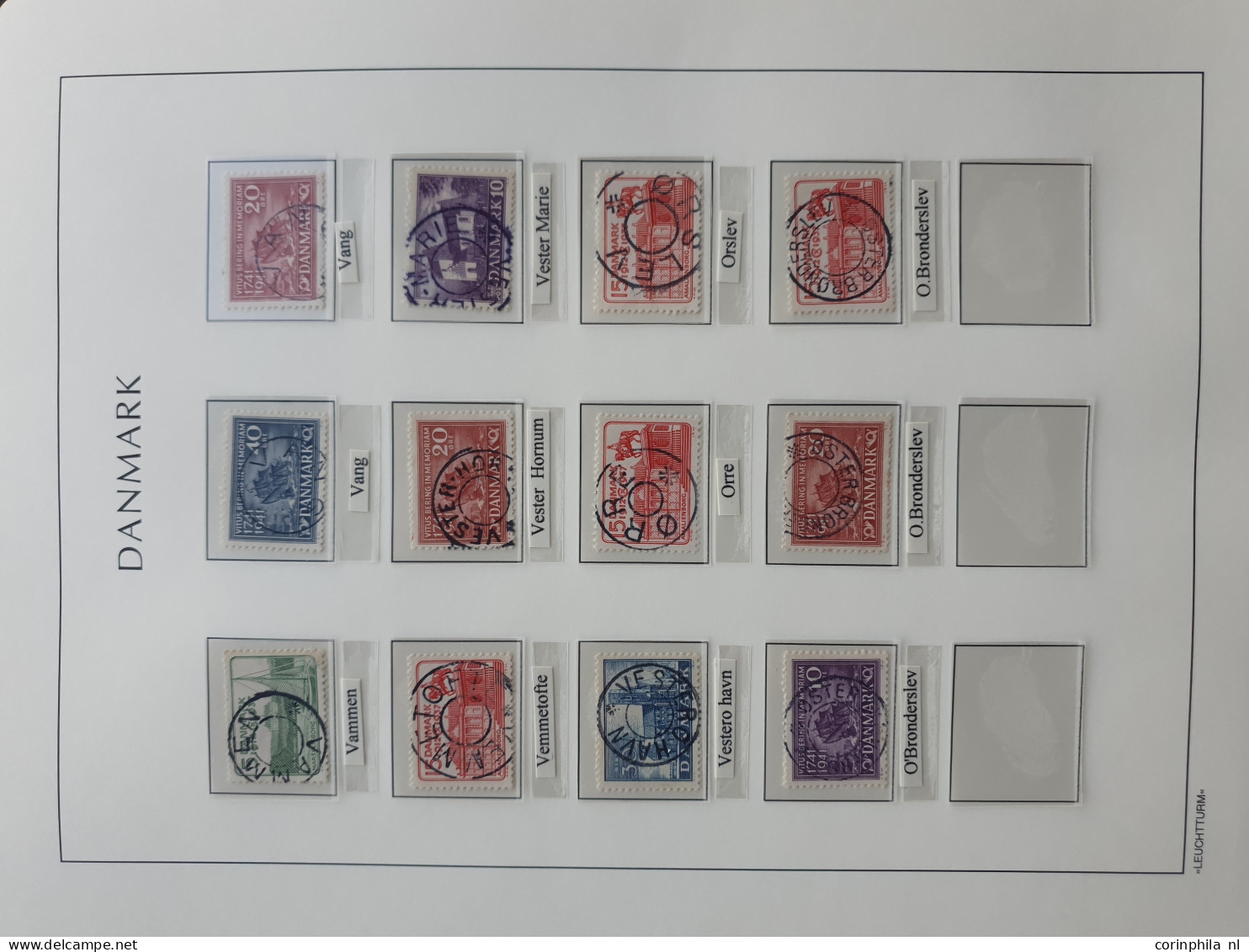 1874/1940, Star cancellations (Stjernestempler), comprehensive and advanced collection with ca.3200 stamps/fragments, 42