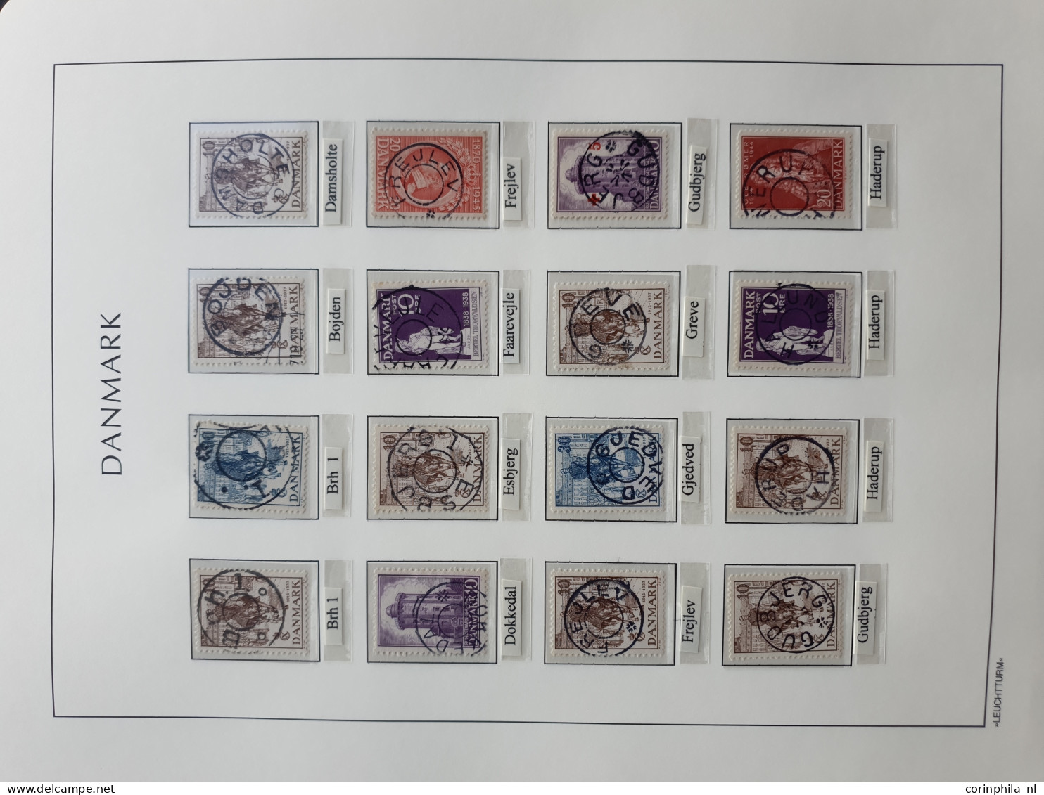 1874/1940, Star cancellations (Stjernestempler), comprehensive and advanced collection with ca.3200 stamps/fragments, 42