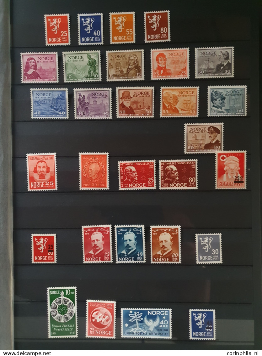 1926/2010 mostly ** collection with better items (Mi. nr. 251x with Finn Aune certificate) and face value in 2 stockbook