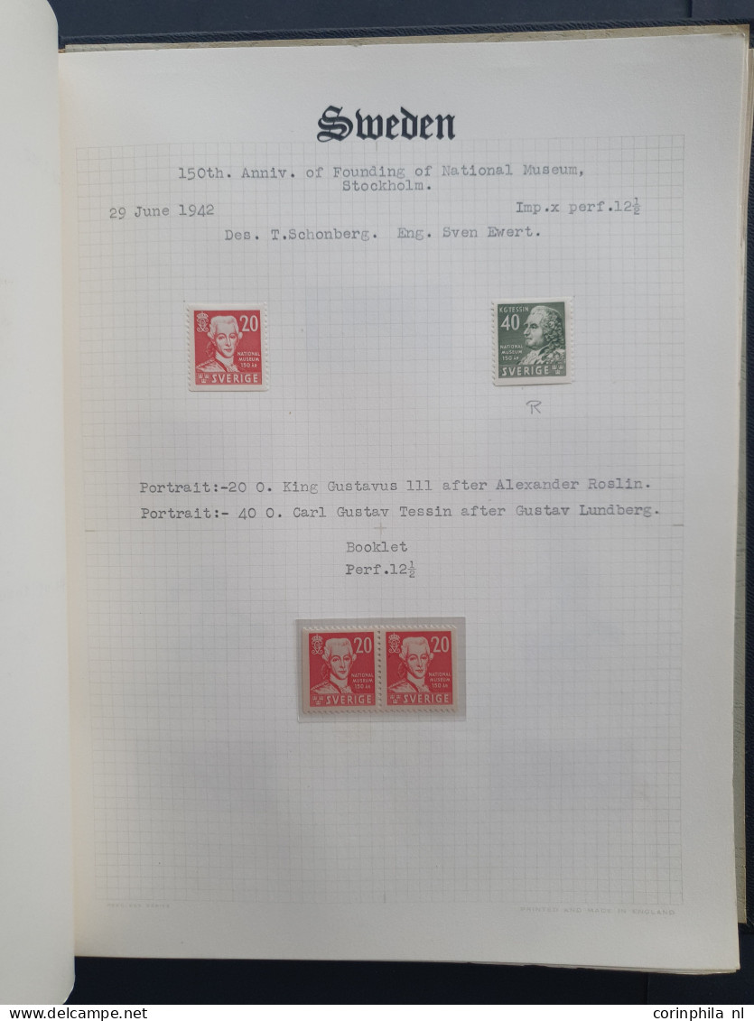 1938-1957, collection se-tenants from booklets */** with better material, nicely arranged in small album