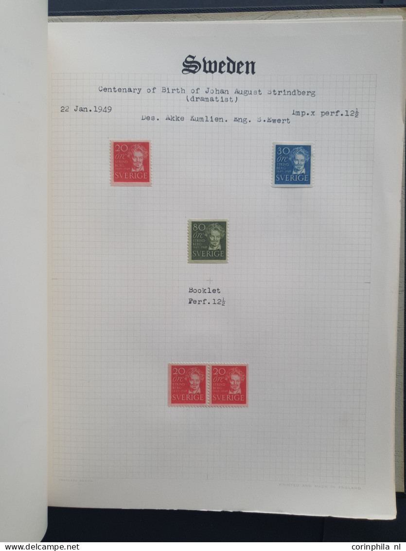 1938-1957, collection se-tenants from booklets */** with better material, nicely arranged in small album