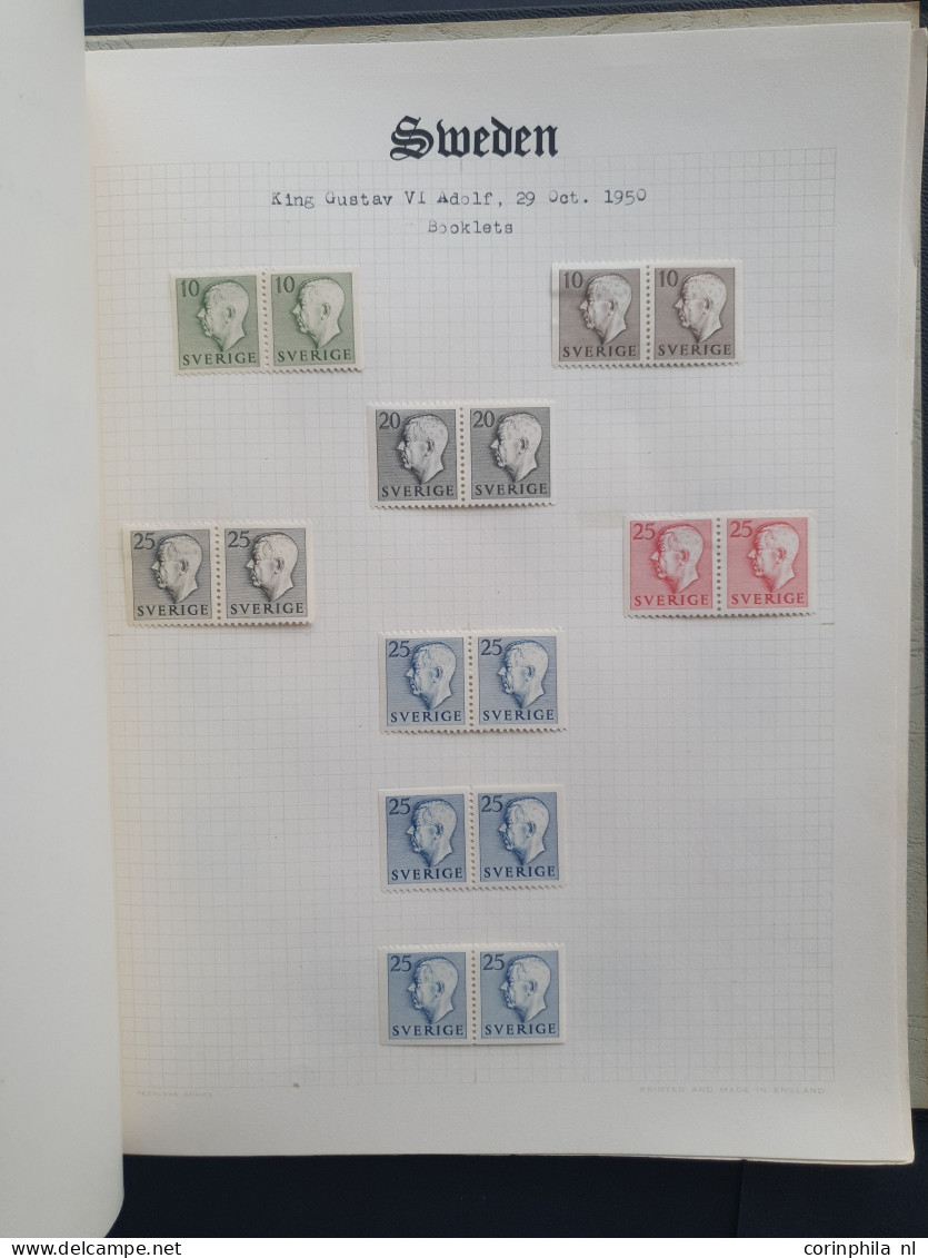 1938-1957, collection se-tenants from booklets */** with better material, nicely arranged in small album