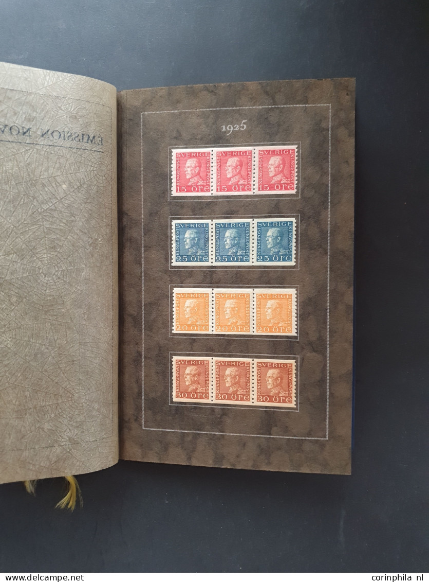 1929 UPU 9th postal congres London, souvenir booklet with Yvert no. 195-204 in strips of three *, 206-210 in blocks of f