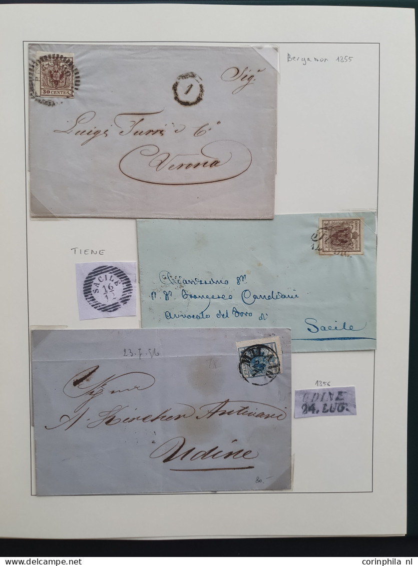 1850/1863 Lombardy-Venetia specialised collection with postmarks, paper types and perforations, a large number of stamps