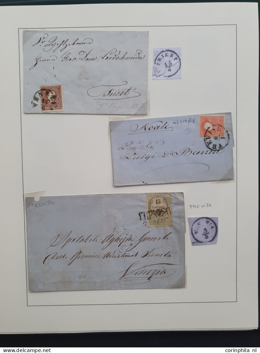 1850/1863 Lombardy-Venetia specialised collection with postmarks, paper types and perforations, a large number of stamps