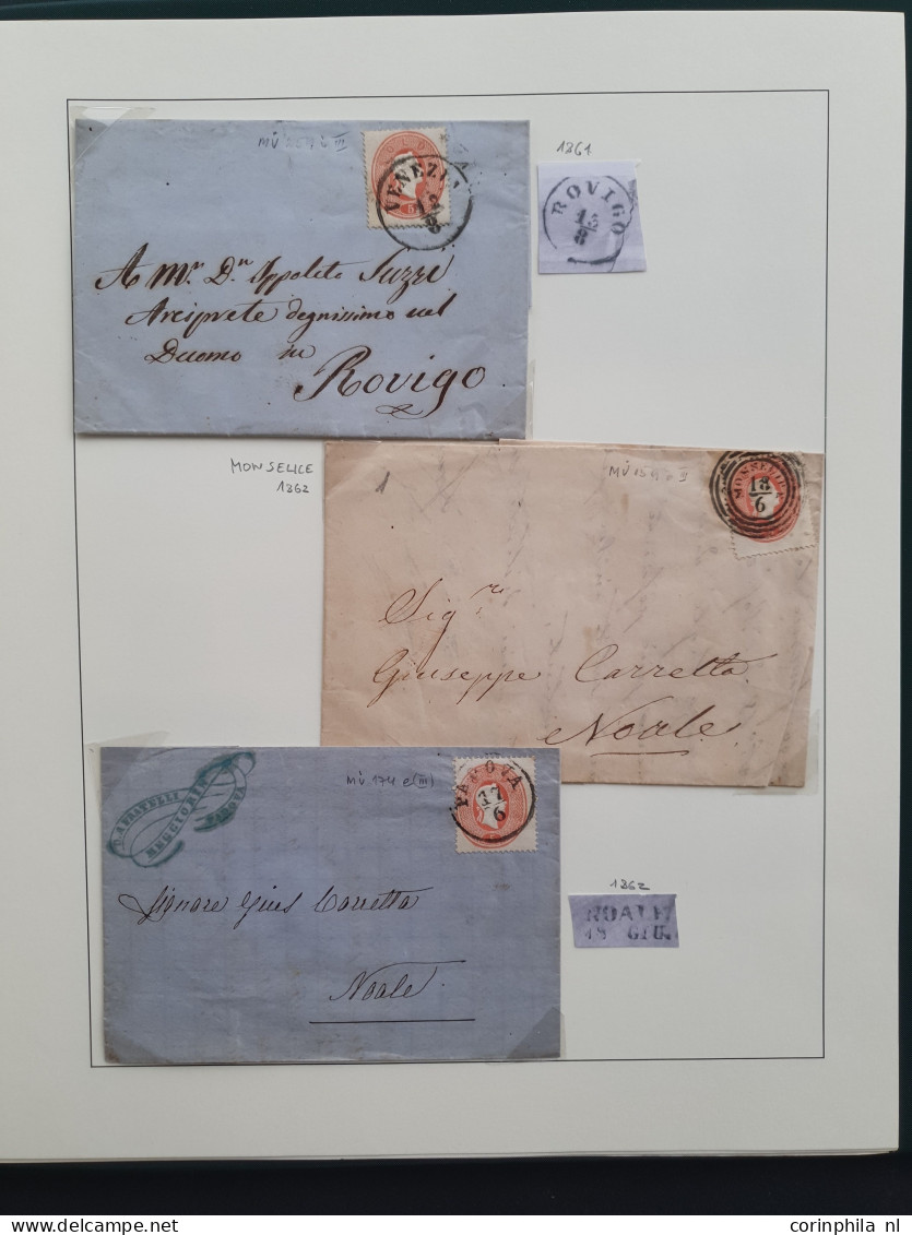 1850/1863 Lombardy-Venetia specialised collection with postmarks, paper types and perforations, a large number of stamps