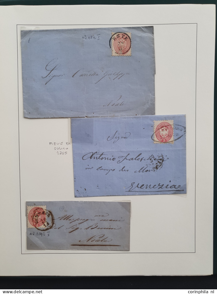 1850/1863 Lombardy-Venetia specialised collection with postmarks, paper types and perforations, a large number of stamps