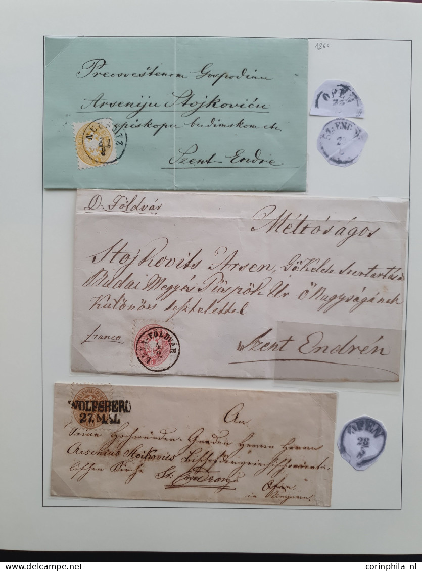 1860/1884 Austro-Hungarian Empire specialised collection including postmarks, shades and perforation types on the Coat o