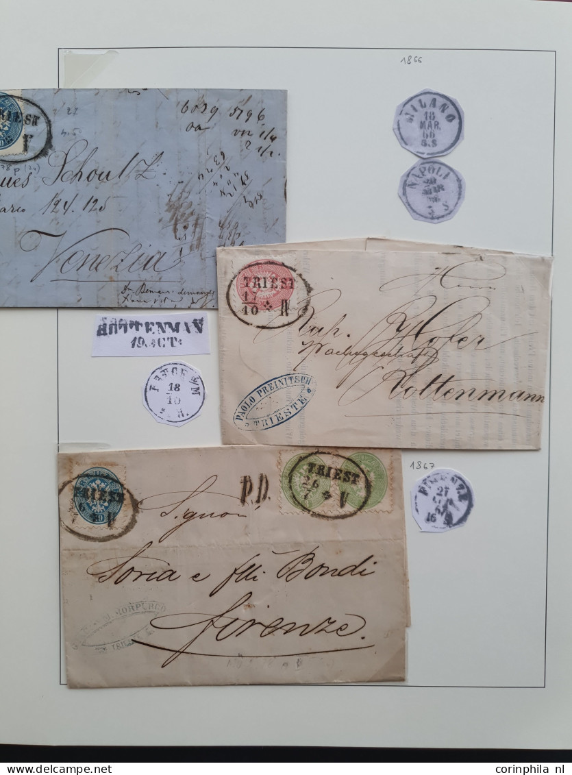 1860/1884 Austro-Hungarian Empire specialised collection including postmarks, shades and perforation types on the Coat o