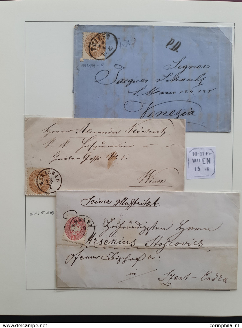 1860/1884 Austro-Hungarian Empire specialised collection including postmarks, shades and perforation types on the Coat o