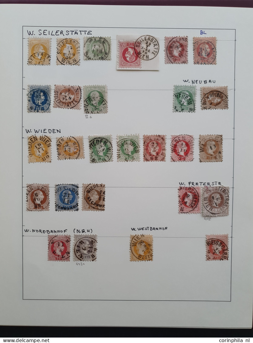 1860/1884 Austro-Hungarian Empire specialised collection including postmarks, shades and perforation types on the Coat o