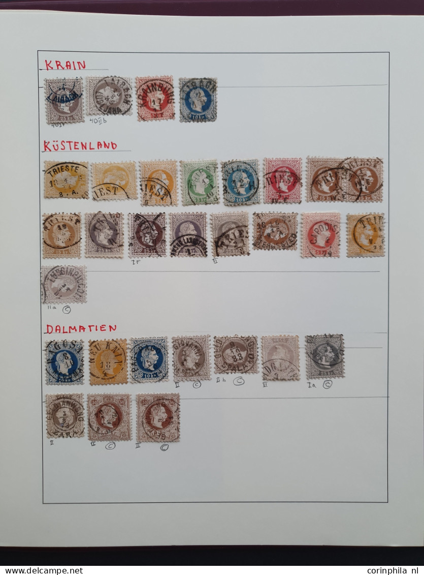 1860/1884 Austro-Hungarian Empire specialised collection including postmarks, shades and perforation types on the Coat o