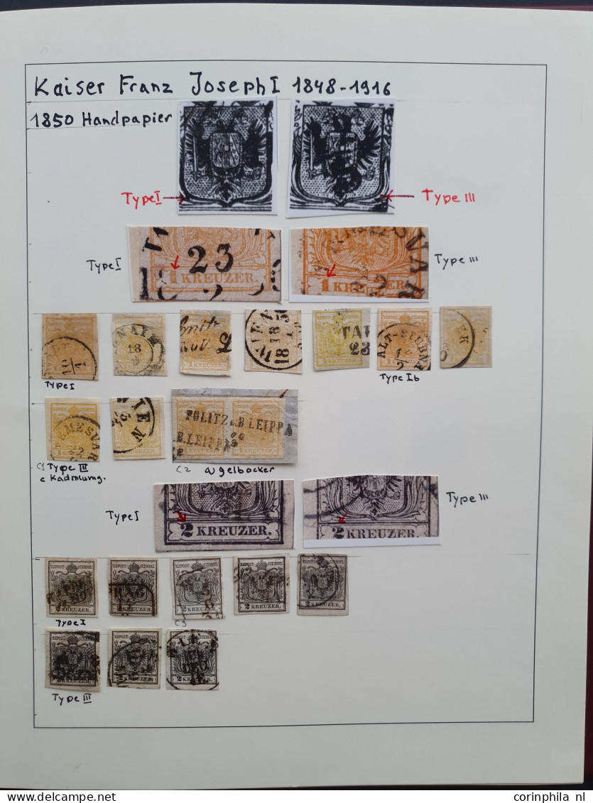 1850/1858 Austro-Hungarian Empire specialised collection including postmarks with good strikes, types etc. with many bet