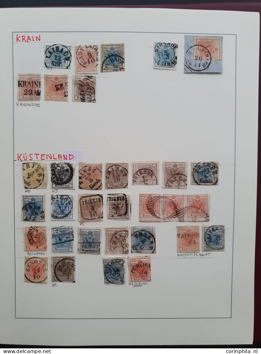 1850/1858 Austro-Hungarian Empire specialised collection including postmarks with good strikes, types etc. with many bet