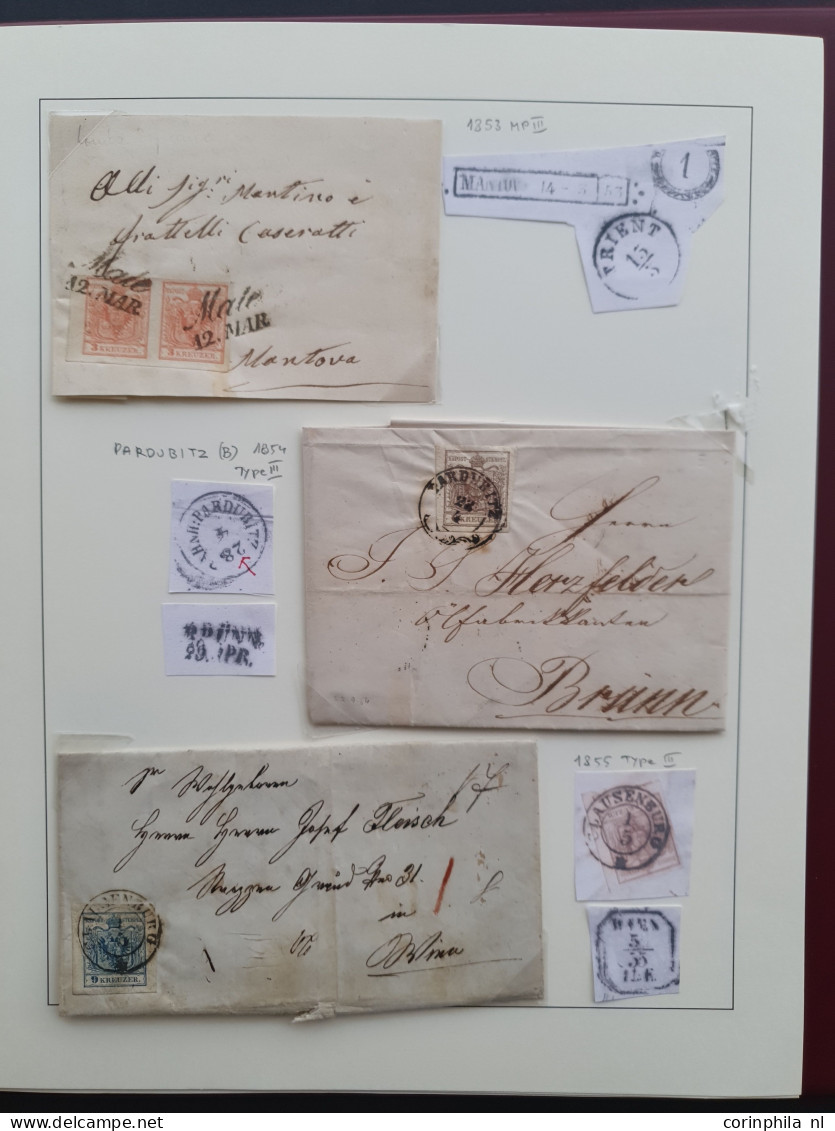 1850/1858 Austro-Hungarian Empire specialised collection including postmarks with good strikes, types etc. with many bet