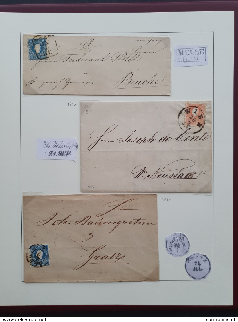 1850/1858 Austro-Hungarian Empire specialised collection including postmarks with good strikes, types etc. with many bet