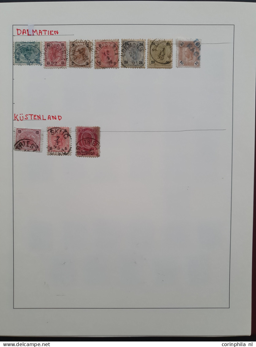 1883/1918c. specialised collection, used and */** with better items, perforations, postmarks, and back of the book with 