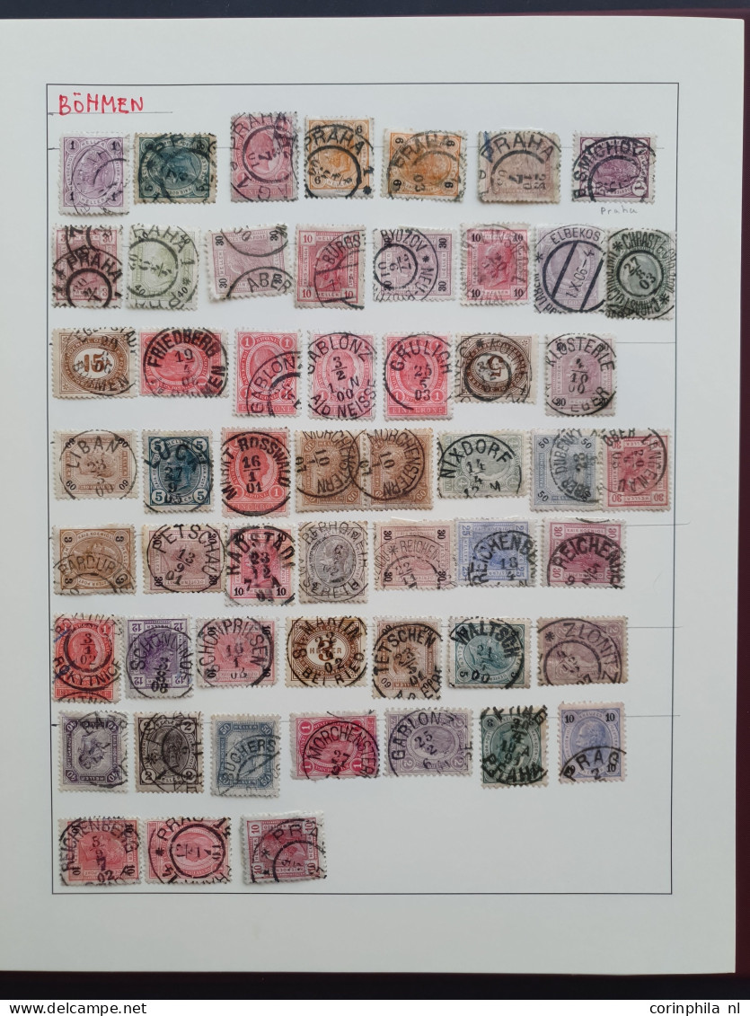 1883/1918c. specialised collection, used and */** with better items, perforations, postmarks, and back of the book with 