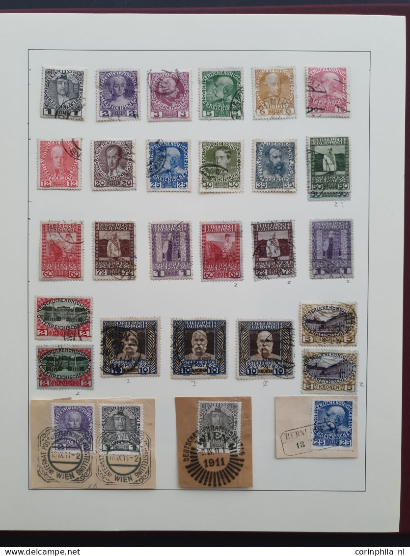 1883/1918c. specialised collection, used and */** with better items, perforations, postmarks, and back of the book with 