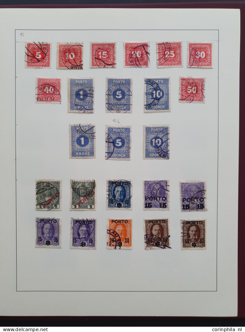 1883/1918c. specialised collection, used and */** with better items, perforations, postmarks, and back of the book with 