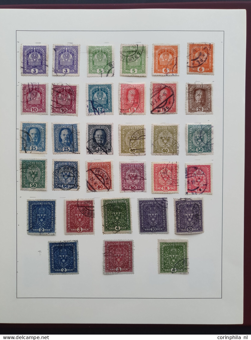 1883/1918c. specialised collection, used and */** with better items, perforations, postmarks, and back of the book with 