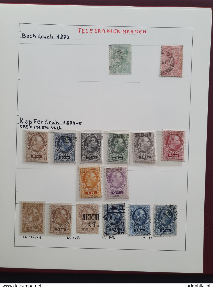 1883/1918c. specialised collection, used and */** with better items, perforations, postmarks, and back of the book with 