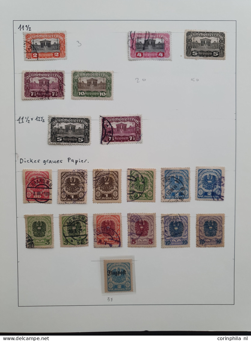 1918/1938 specialised collection, used and */** with better items, airmail sets, both Wipa stamps on fragment, postal hi