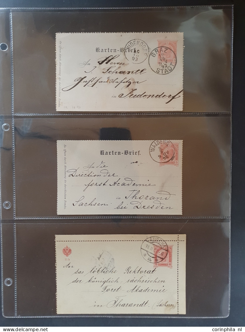 Cover 1870/1918  approx. 100 postal stationery cards mainly used including better postmarks, uprated, foreign destinatio