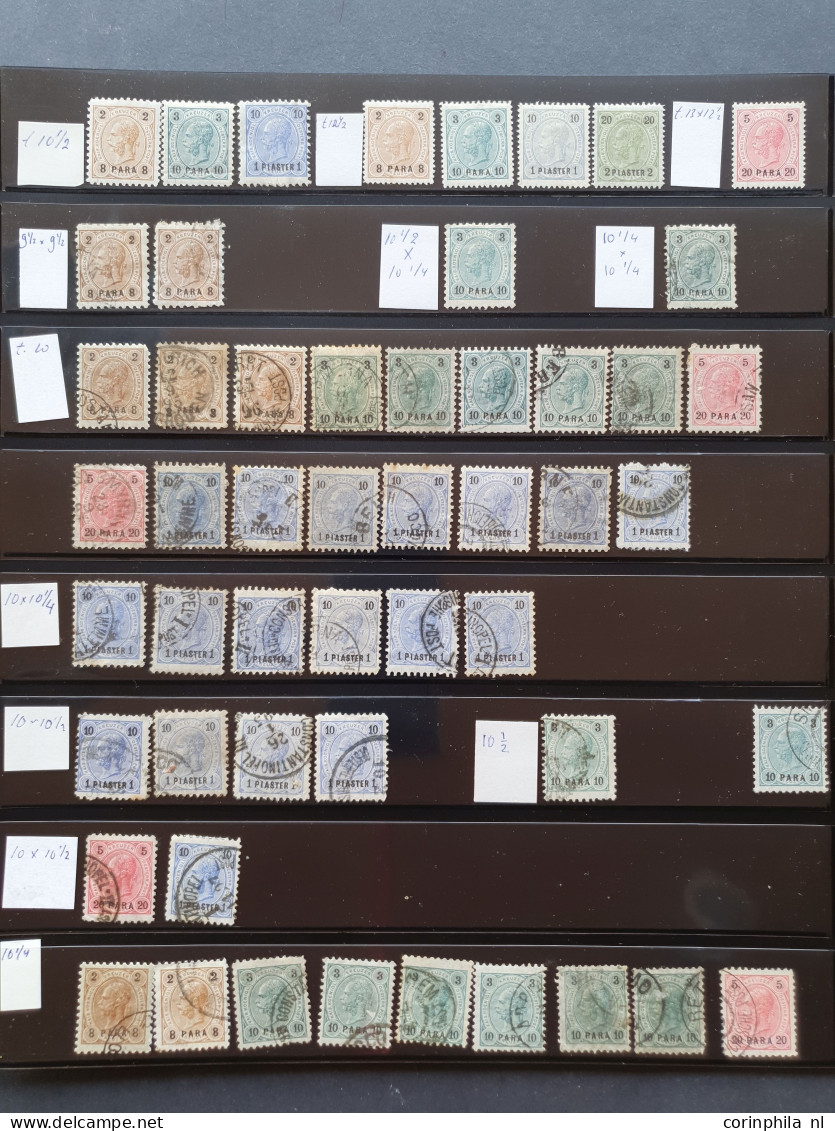 1863/1918 collection including postmarks on Lombardy Venetia and Austria (used abroad), many duplicates with perforation