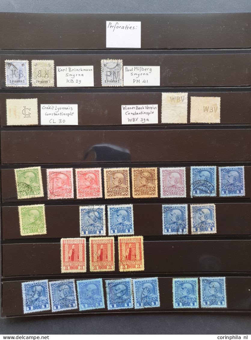 1863/1918 collection including postmarks on Lombardy Venetia and Austria (used abroad), many duplicates with perforation