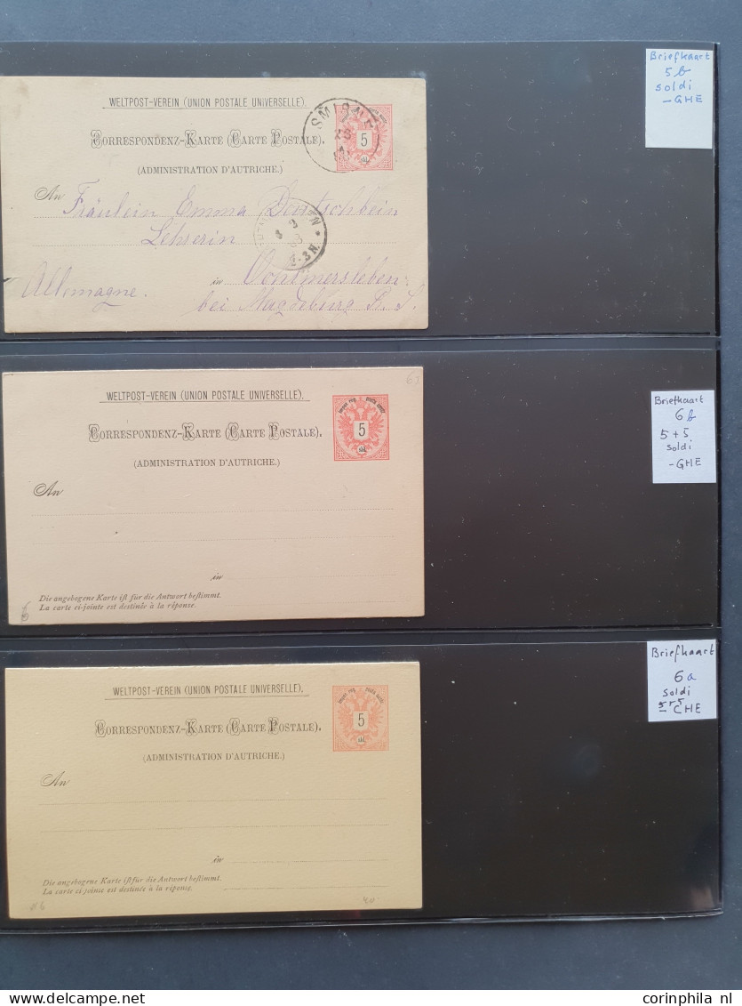 1863/1918 collection including postmarks on Lombardy Venetia and Austria (used abroad), many duplicates with perforation