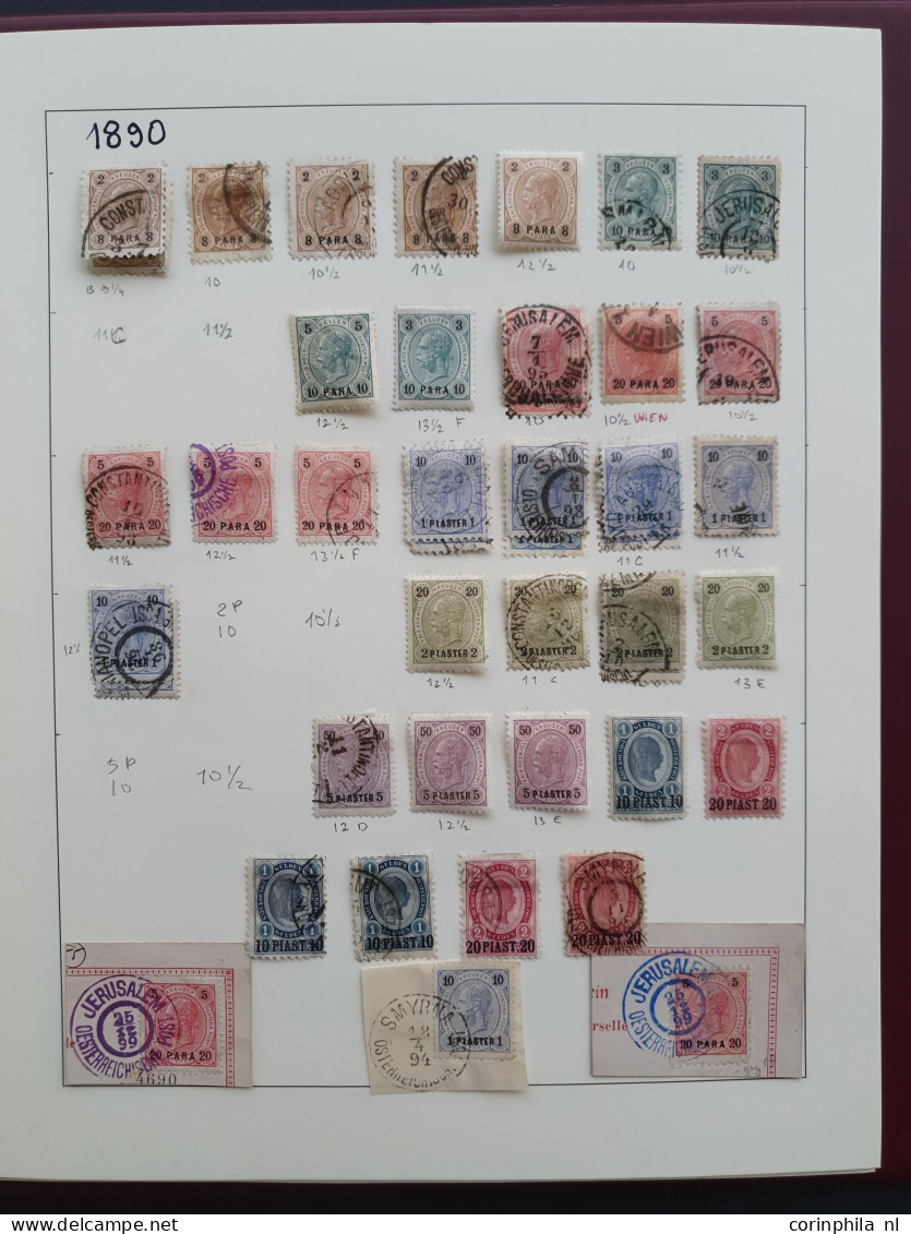 1867/1914 specialised collection including postmarks of the Austrian post offices in Levant and Crete sorted with better