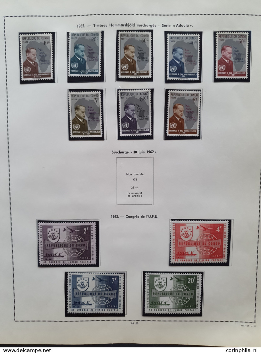 1886/1966 collection with Ruanda-Urundi, Burundi and Rwanda mostly */** with better sets and miniature sheets in Prinet 