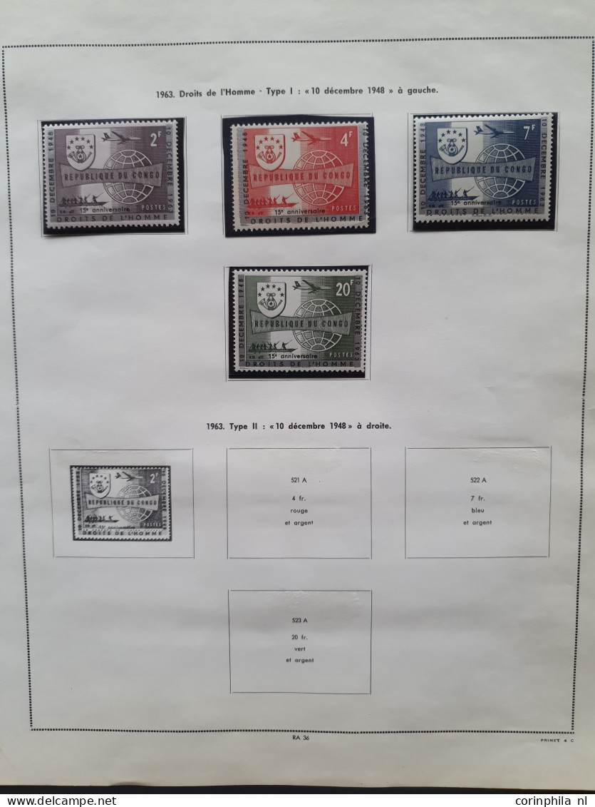 1886/1966 collection with Ruanda-Urundi, Burundi and Rwanda mostly */** with better sets and miniature sheets in Prinet 