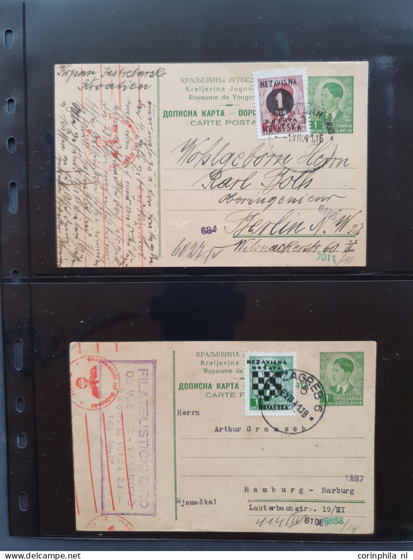 Cover 1941-1945 WWII Postal Stationery Cards (over 200 Cards) Almost All Used With Many Better Ex. Including Yugoslavia  - Croatie