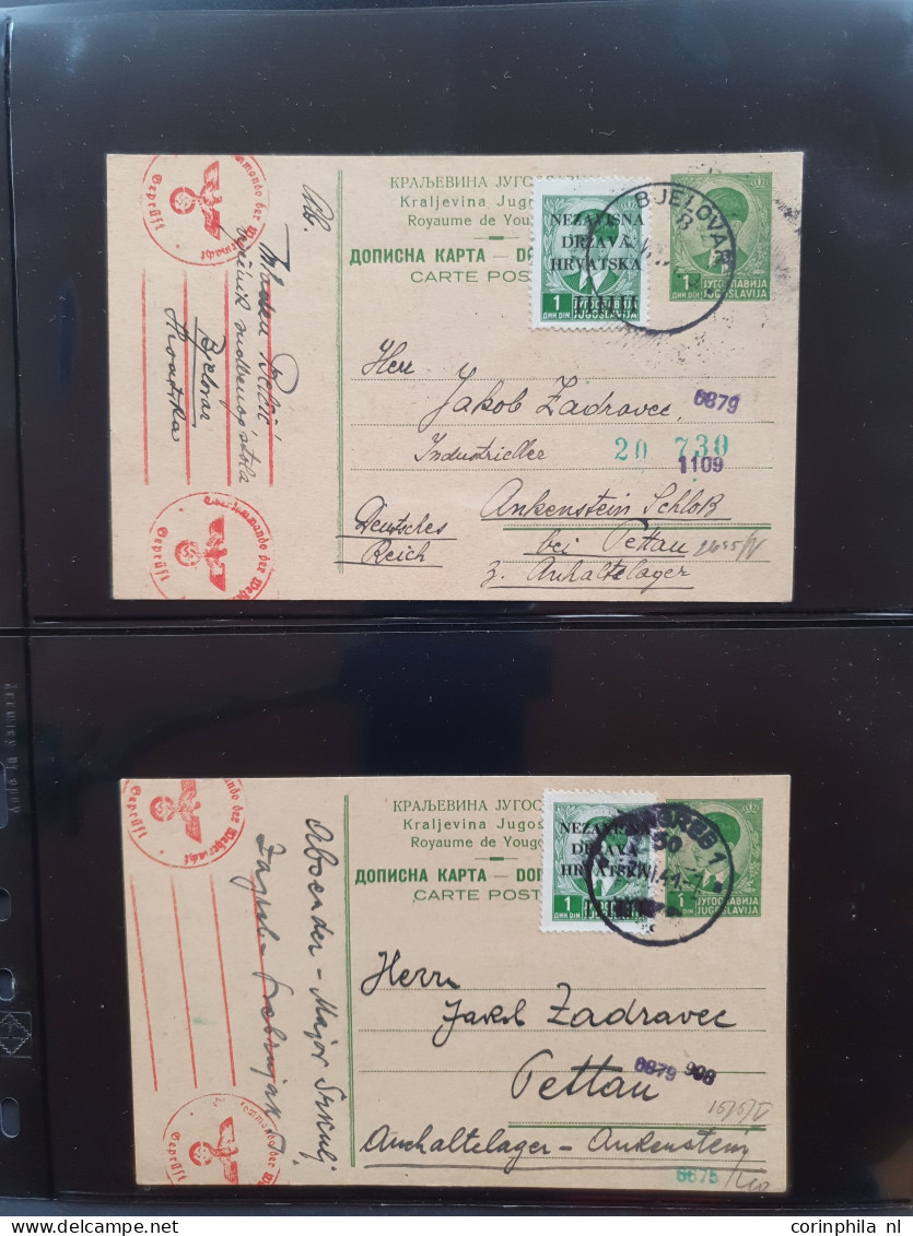 Cover 1941-1945 WWII Postal Stationery Cards (over 200 Cards) Almost All Used With Many Better Ex. Including Yugoslavia  - Croatia