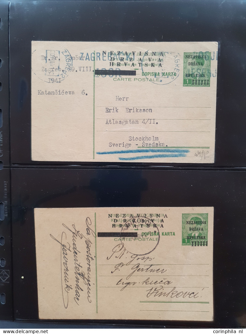 Cover 1941-1945 WWII postal stationery cards (over 200 cards) almost all used with many better ex. including Yugoslavia 