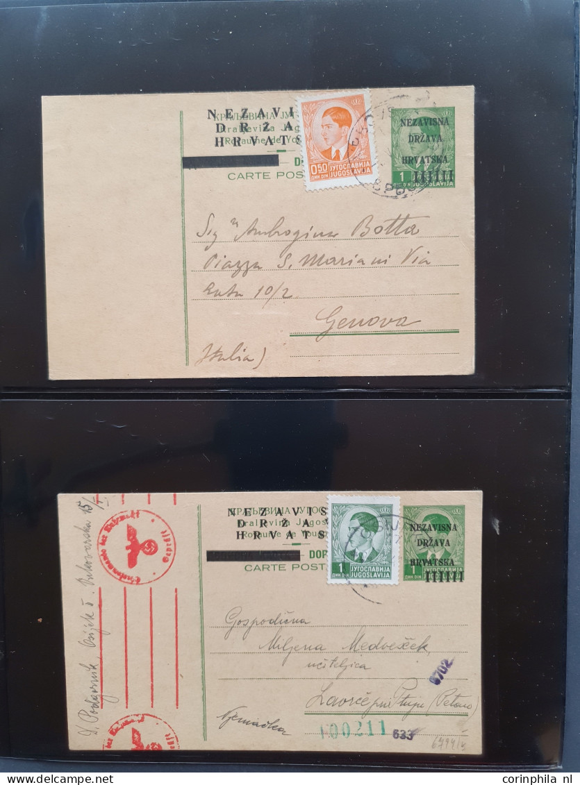 Cover 1941-1945 WWII postal stationery cards (over 200 cards) almost all used with many better ex. including Yugoslavia 