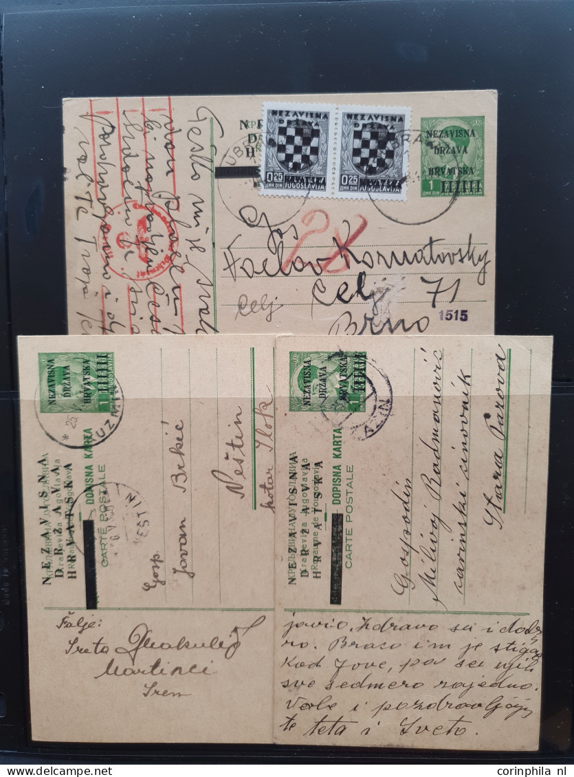 Cover 1941-1945 WWII postal stationery cards (over 200 cards) almost all used with many better ex. including Yugoslavia 