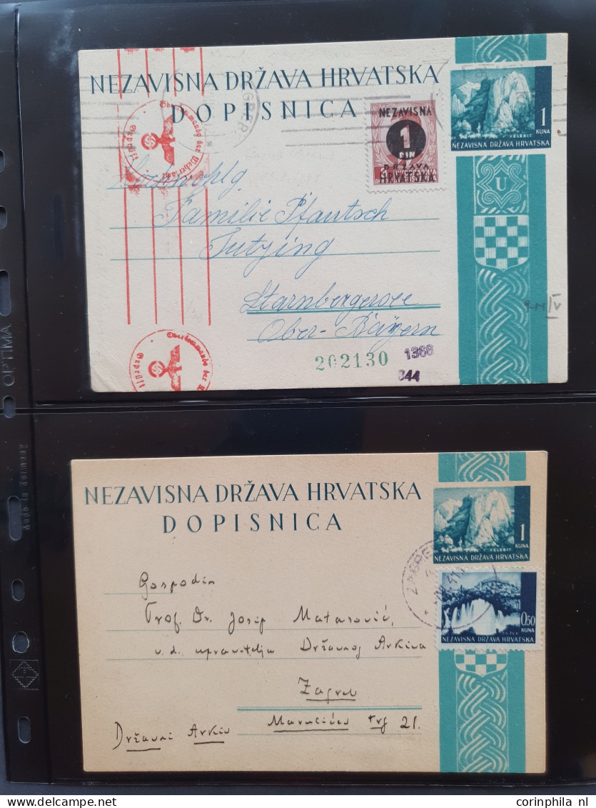 Cover 1941-1945 WWII postal stationery cards (over 200 cards) almost all used with many better ex. including Yugoslavia 