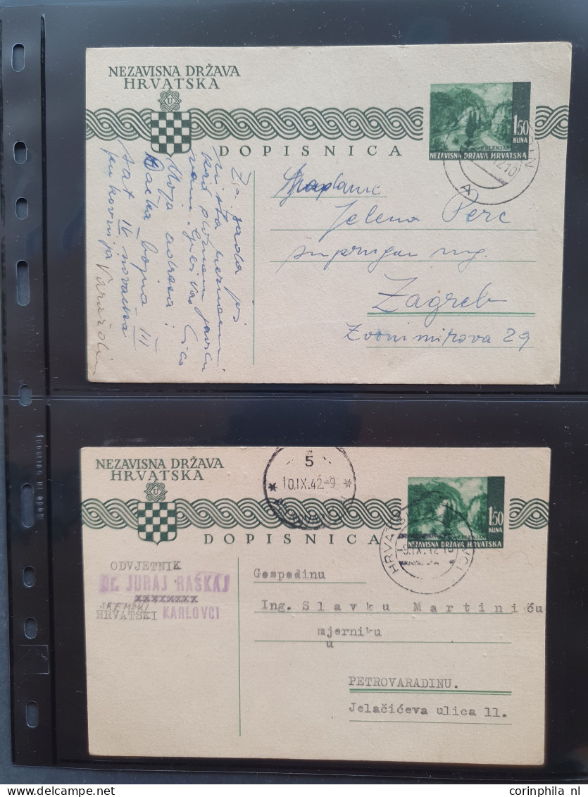 Cover 1941-1945 WWII postal stationery cards (over 200 cards) almost all used with many better ex. including Yugoslavia 