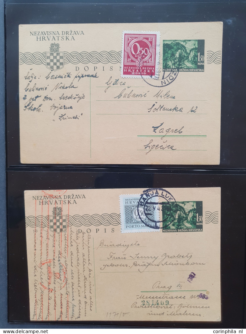 Cover 1941-1945 WWII postal stationery cards (over 200 cards) almost all used with many better ex. including Yugoslavia 