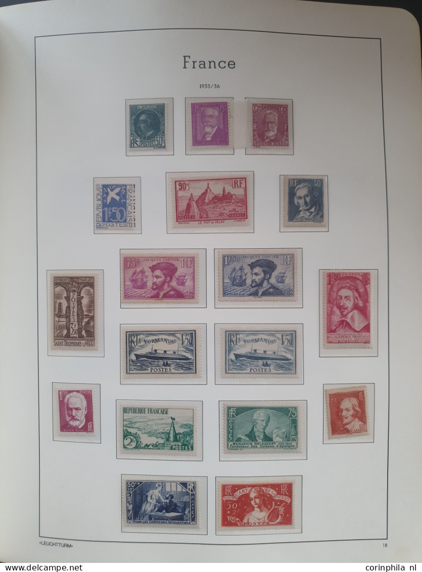 1877/2002 collection mostly ** with many better items e.g. Merson, Orphans, Mineraline (Semeuse), 5 fr. Sage, caisse d'A