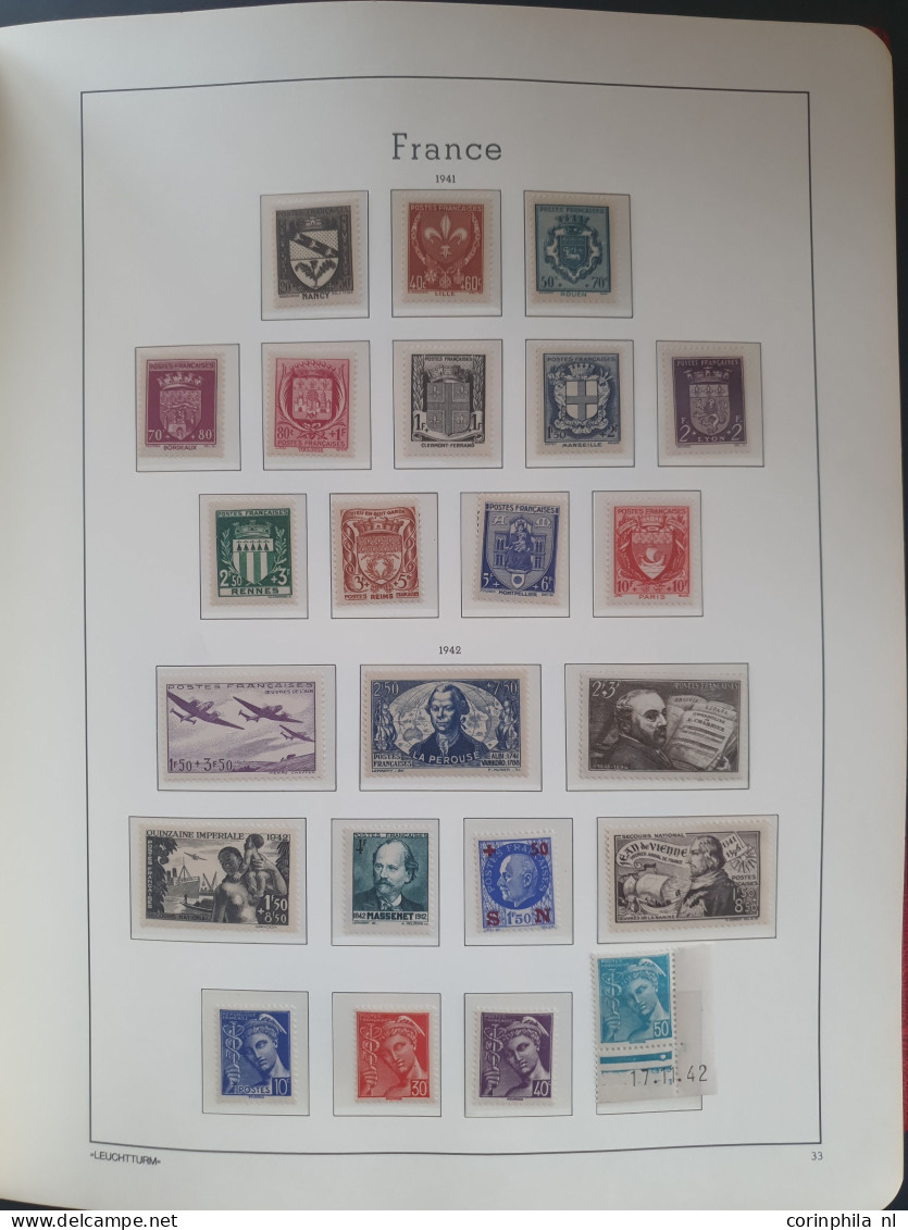 1877/2002 collection mostly ** with many better items e.g. Merson, Orphans, Mineraline (Semeuse), 5 fr. Sage, caisse d'A