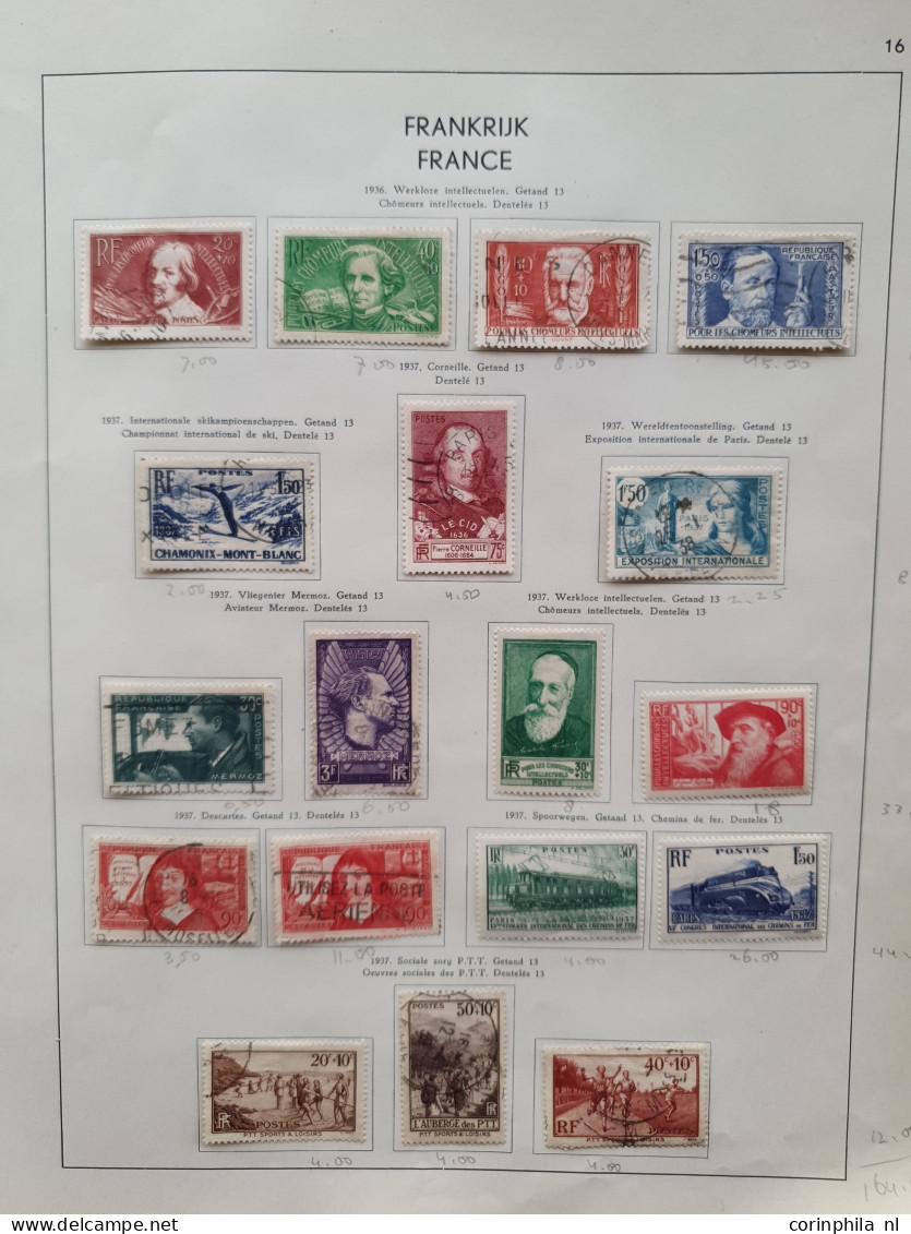 1849/2003 collection used and */** with better items (incl. Yv. no 33) Face value, miniature sheets and booklets in 2 Da